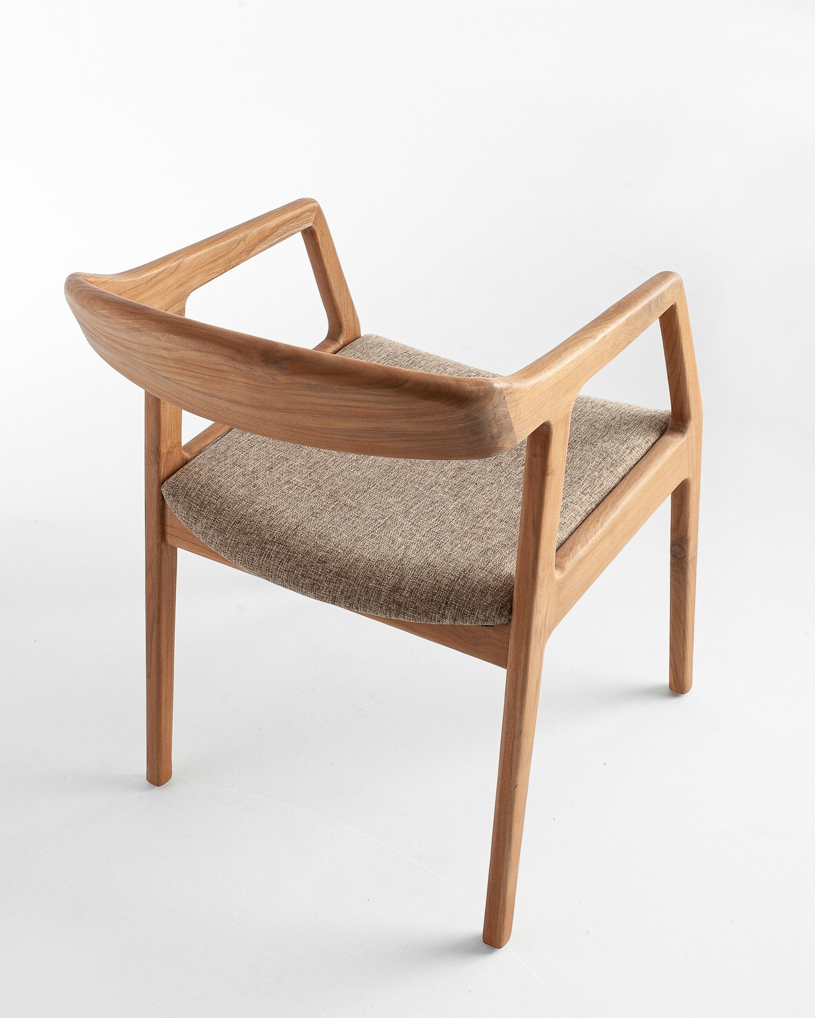 HENDRY DINING ARM CHAIR/ WALNUT/NATURAL Thumbnail